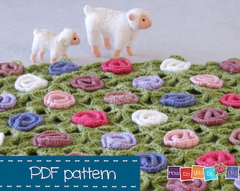 Häkelanleitung Decke, PDF Baby Afghane, Schritt für Schritt Foto Tutorial, Sofort Download, Baby Shower, Neugeborenen Foto Prop
