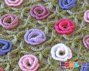 Neugeborenen Decke Häkelmuster, Blumen Baby Häkeldecke, Baby Afghan Muster, Baby Foto Prop Häkelmuster, Instant Download Muster