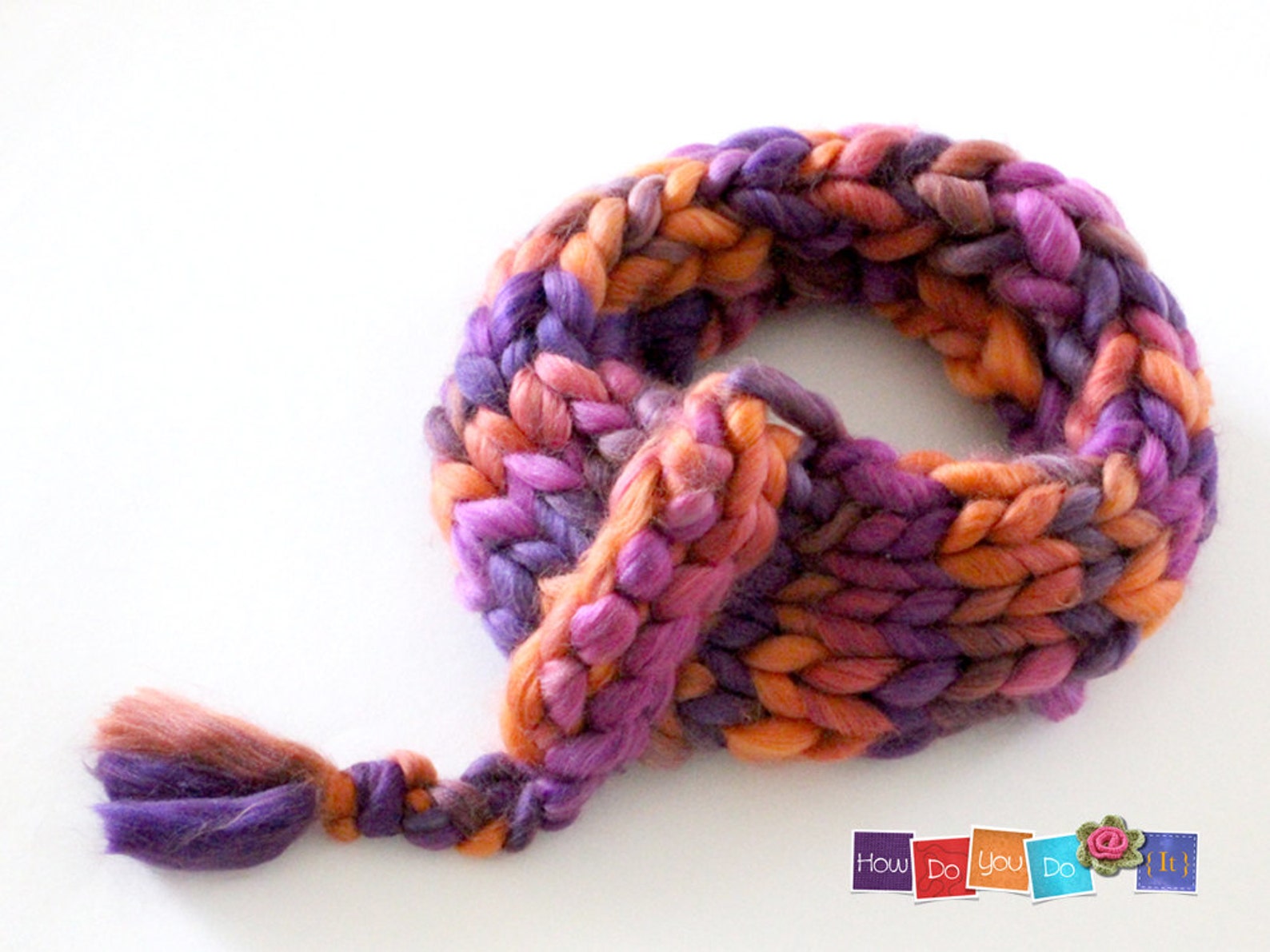 Chunky Yarn Knitting Pattern Infinity Scarf Cowl Pattern Etsy