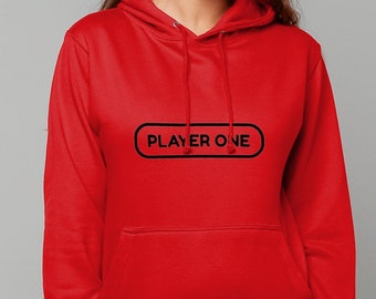 Gamer Hoodie Player One Player Two,  Matching Hoodies, Couples Gift, Gamer Girl, Gamer Boy, BFF Gift, Valentine Gift, Galentine Hoodie Gift