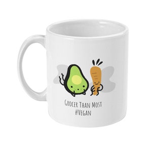 Vegan Mug Funny Quote Mug, Humorous Mug, Coffee Mug, Tea Mug, Eco Vegan Mug Vegan Gift Size 11 oz image 3