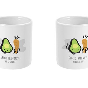 Vegetarian Mug Funny Quote Mug, Humorous Mug, Coffee Mug, Tea Mug, Eco Vegetarian Mug Vegetarian Gift Size 11 oz image 4