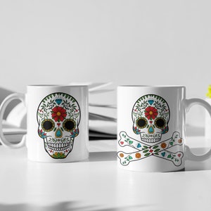 Sugar Skull Mug, Day Of The Dead Mug, Pirate Mug, Coffee Mug, Tea Mug Pirate Gift, Dia de Muertos Gift Mug Standard 11 oz Mug image 6