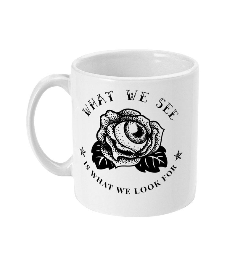 Inspirational Quote, Tattoo Rose Mug, Think Positive Quote Mug, Thought Provoking Gift Mug, Coffee Mug, Tea Mug, Standard Size 11 oz Mug image 1
