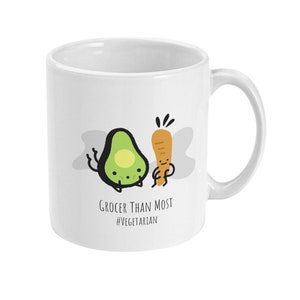 Vegetarian Mug Funny Quote Mug, Humorous Mug, Coffee Mug, Tea Mug, Eco Vegetarian Mug Vegetarian Gift Size 11 oz image 3