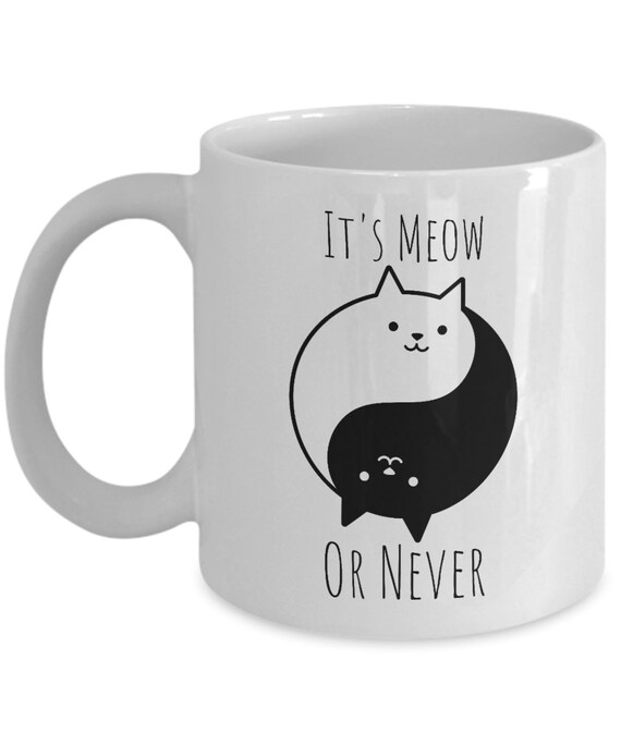 NEW Meow or Never Cat Mug