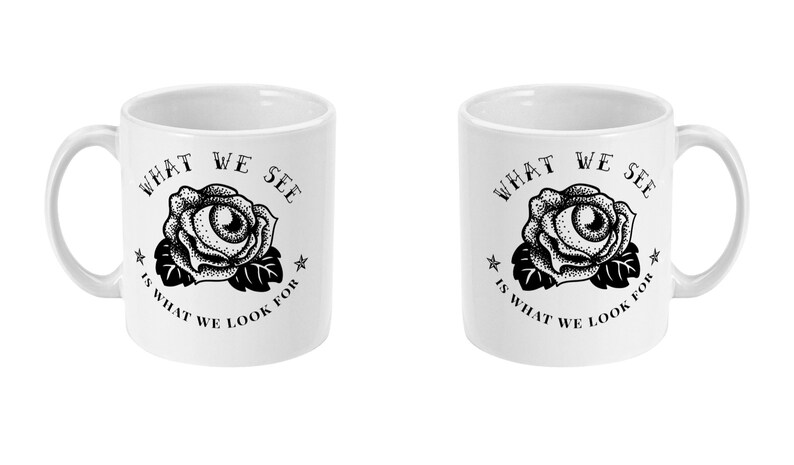 Inspirational Quote, Tattoo Rose Mug, Think Positive Quote Mug, Thought Provoking Gift Mug, Coffee Mug, Tea Mug, Standard Size 11 oz Mug image 4