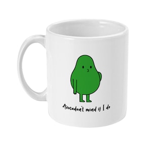 Avocado Mug, Cheeky Quote Mug, Funny Mug, Friend Gift, Coffee Mug, Tea Gift, Avocado Gift Mug Can't Be Arsed 11 oz Mug image 3