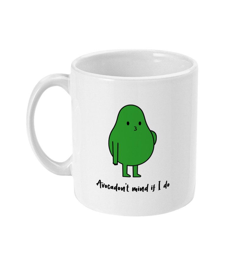 Avocado Mug, Cheeky Quote Mug, Funny Mug, Friend Gift, Coffee Mug, Tea Gift, Avocado Gift Mug Can't Be Arsed 11 oz Mug image 3