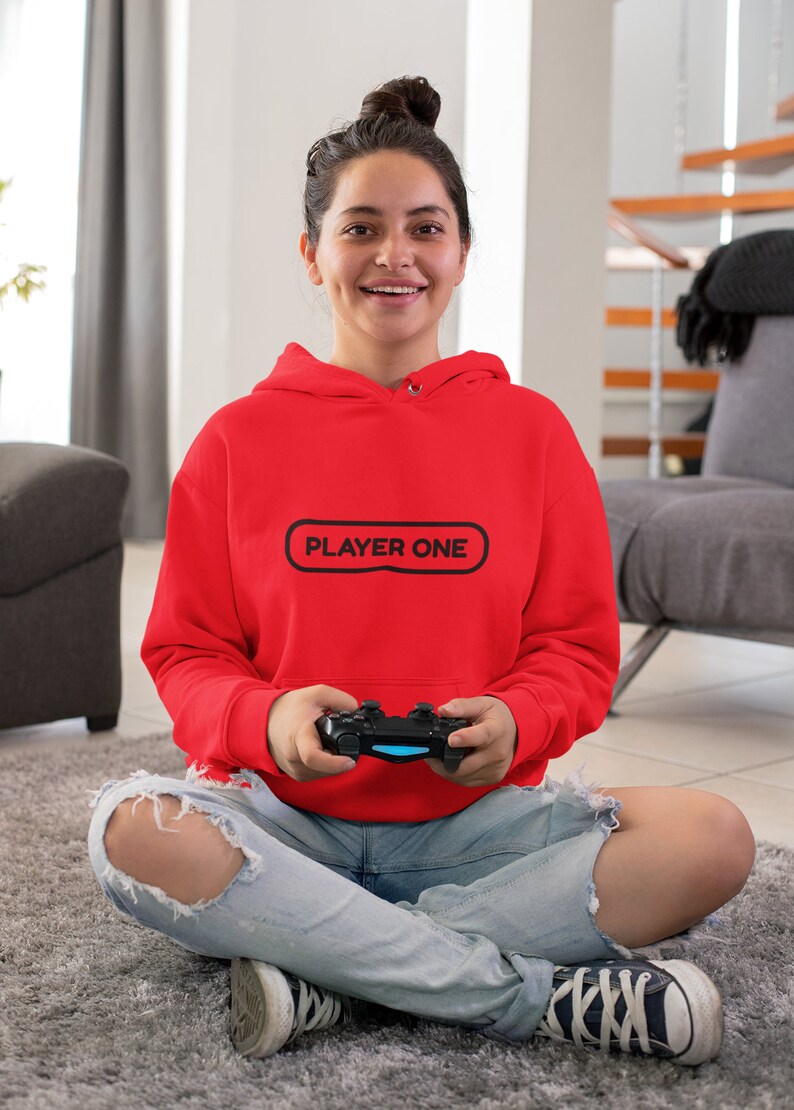 Gamer Hoodie Player One Player Two, Matching Hoodies, Couples Gift, Gamer Girl, Gamer Boy, BFF Gift, Valentine Gift, Galentine Hoodie Gift image 7