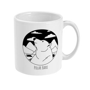 Polar Bear Bare Mug, Eco Mug, Eco Quote Mug, Naked Polar Bear Mug, Coffee Mug, Tea Mug, Polar Bear Gift Mug Standard Size 11 oz image 3