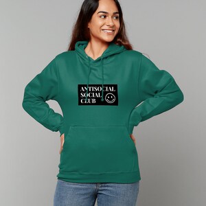 Antisocial Club Hoodie, Introvert Gift Hoodie, Socially Distant Gift, Matching Best Friends Hoodie Gift, Humorous Hoodie Comfort Wear XS-5XL image 7