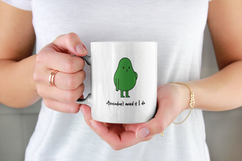 Avocado Mug, Cheeky Quote Mug, Funny Mug, Friend Gift, Coffee Mug, Tea Gift, Avocado Gift Mug Can't Be Arsed 11 oz Mug image 2
