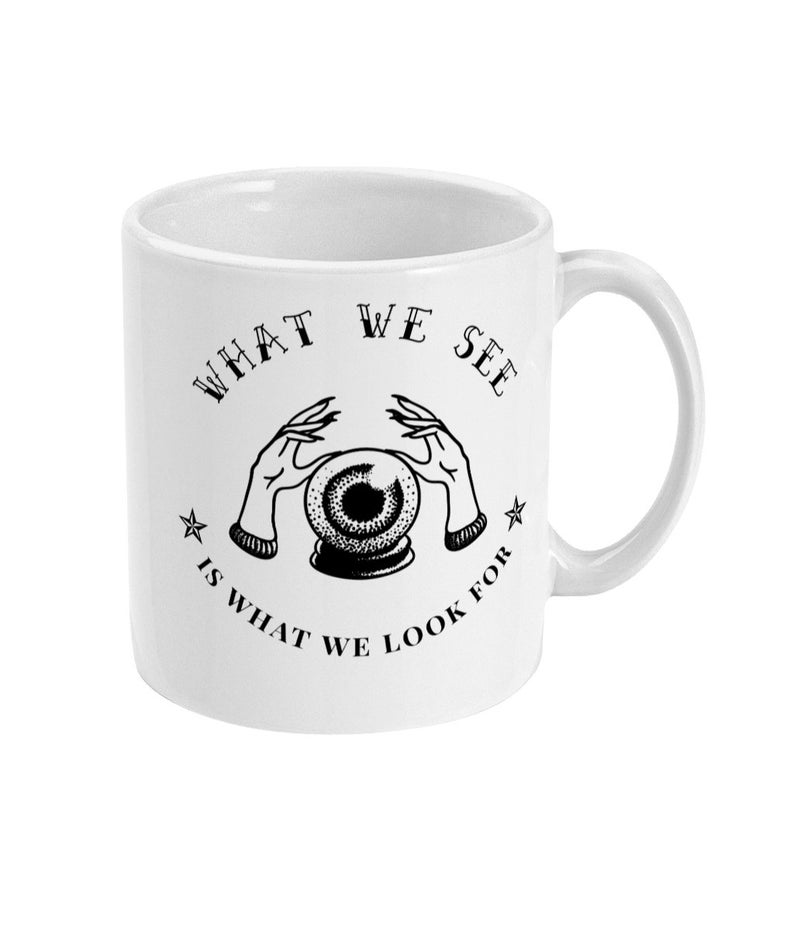 Inspirational Quote Mug, Crystal Ball, Think Positive Quote Mug, Thought Provoking Gift Mug, Coffee Mug, Tea Mug, Standard Size 11 oz Mug image 3