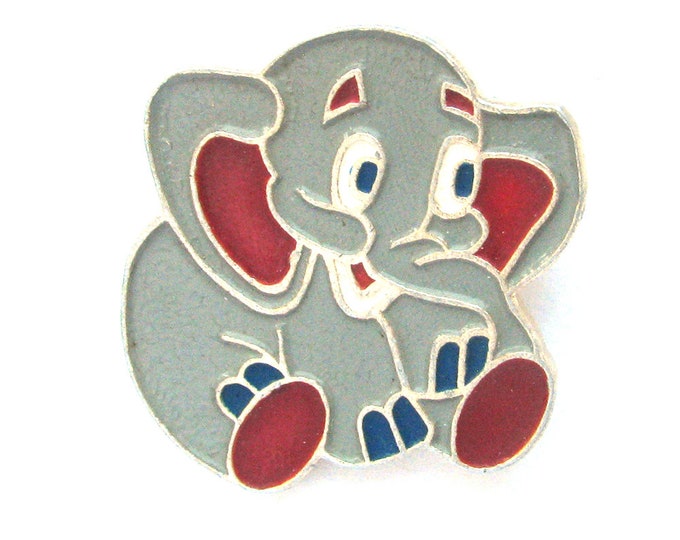 1980s Pin Soviet Badge Vintage collectible badge Animal Cute Made in USSR 80s Elephant