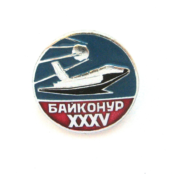 Spilla spaziale sovietica, spilla Buran, distintivo, spilla Baikonur, navetta, cosmo, distintivo da collezione vintage, spilla vintage sovietica, Made in Russia, anni '90