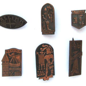 Tallin, Insignias soviéticas antiguas, Elige tu pin, Ciudad, Monumento, Estonia, Insignia coleccionable antigua, Unión Soviética, URSS, Década de 1980