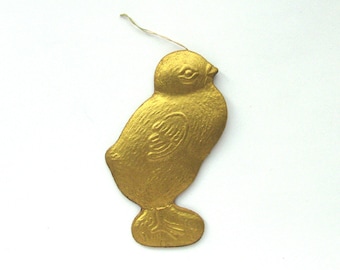 Soviet Christmas tree ornament, Chicken, Cardboard ornament, Paper, Animal, New Year, Toy, USSR, Soviet Union, 1950s