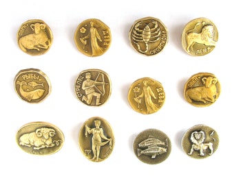 Astrological sign Pins, Zodiac Pin, Vintage badge, Pick your pin, Soviet Vintage Pin, Russian, Soviet Pin, Soviet Badge, Made in USSR