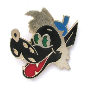 Nu pogodi Pin, Wolf Pin, Cartoon, Character, Animal, Children badges, Vintage collectible badge, Soviet Vintage Pin, Soviet Pin, USSR