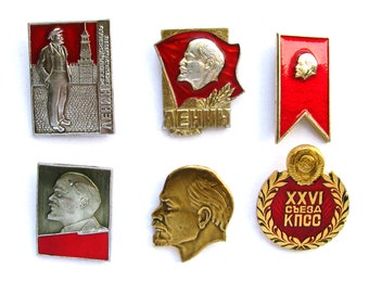 Soviet Badges, Pick from Set, October Revolution, 1917, Party, Communism, Lenin, Rare Vintage collectible badge, Pin, Made in USSR