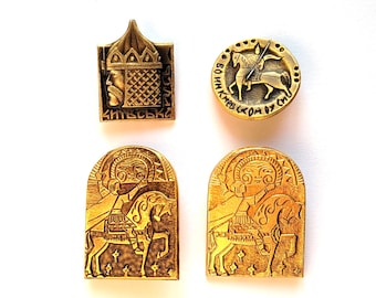 Bogatyrs, Soviet Pins, Badge, Hero, Pick from Set, Kyiv Rus, Horse, Vintage badge, Pin, Russian, Soviet Badge, USSR, 80s