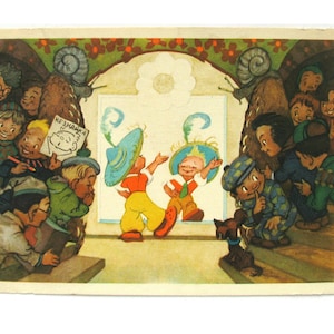 Je ne sais pas, Miroir, Carte postale non utilisée, Félicitations, Enfant, Illustration, Vladimirsky, Non signée, Carte postale vintage soviétique, URSS