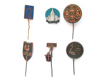 Riga, Soviet vintage badges, Pick your pin, City, Landmark, Latvia, Vintage collectible badge, Soviet Union, USSR, 1980s