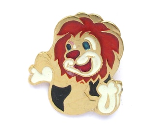 Lion, Badge, Soviet Pin, Animal, Vintage collectible badge, Made in USSR, Souvenir, 1980s