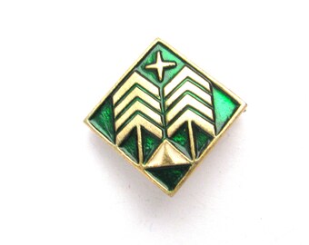 Tourist Pin, Soviet Badge, Vintage metal badge, Forest, Tent, Soviet Vintage Pin, Small Cute Pin, Soviet Badge, USSR, 80s