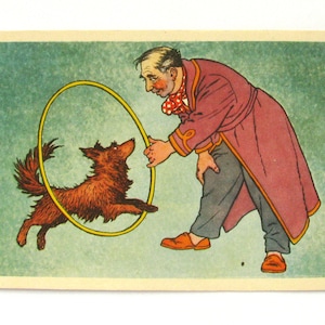 Kashtanka, Cartão postal não utilizado, Cachorro, Chekhov, Cartão postal soviético vintage, Ilustração, Valk, 1957, década de 1950, anos 50, URSS