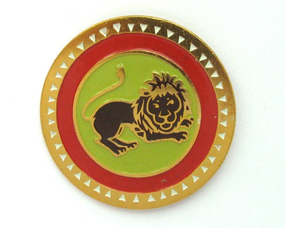Lion Pin, Circus, Badge, Brooch, Soviet Pin, Anima
