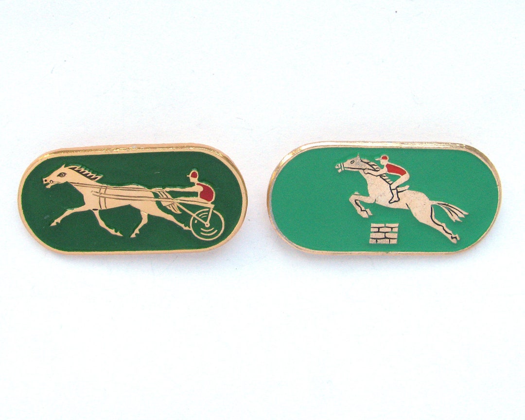 Horse Riding Pins, Set of 2 Soviet Badges, Sport, Equestrianism ...
