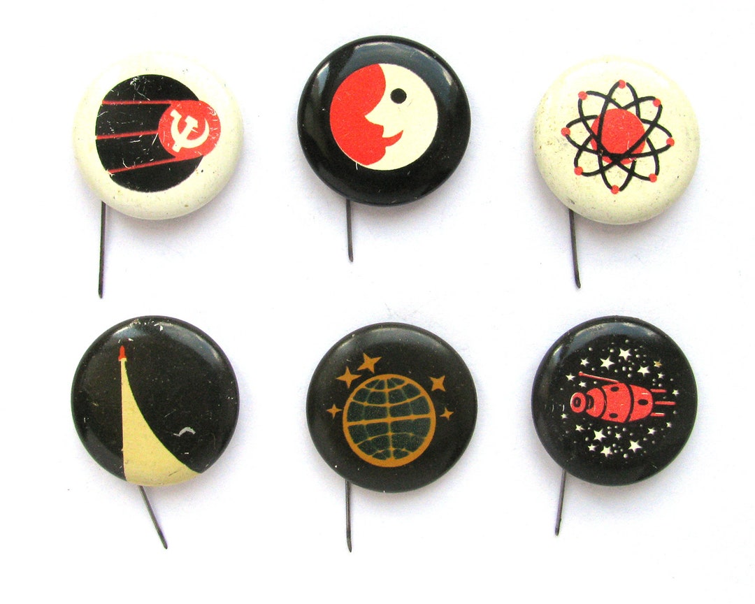 Soviet Space Pins, Pick From Set, Vintage Metal Badge, Space, Pinback ...