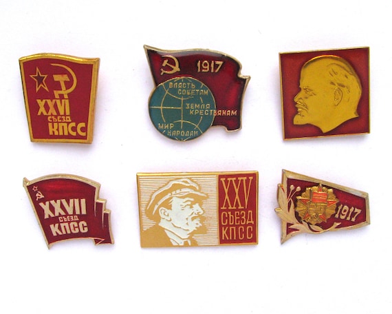 ソビエトバッジ、セットから選ぶ、1917年10月、ソ連共産党大会、革命