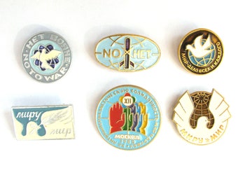 Peace Pins, Soviet Badge, Pick from Set, White dove, Communism, Vintage collectible button, Vintage Pin, Soviet Pins, USSR, 70s, 80s