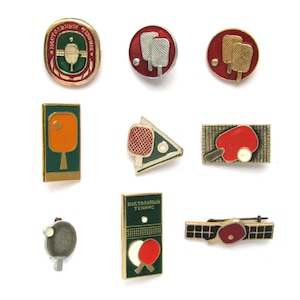 Table tennis Pins, Sport Pins, Pick from Set, Soviet Badge, Ping pong Pins, Kinds of sport, Vintage collectible pins, USSR, 80s