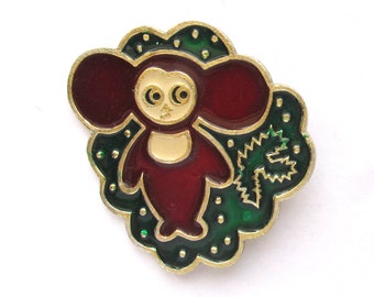 Insigne Vintage Tchébourachka - Dessin Animé Soviétique - Collection URSS