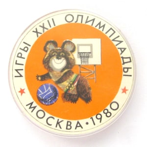 Lot De 6 épingles Souvenirs Vintage – URSS Jeux Olympiques Moscou 1980