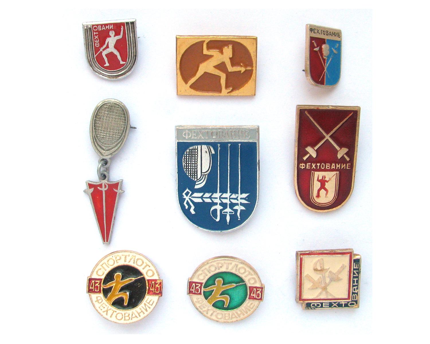 Insigne émaillé URSS Escrime – Fechtovanie, épingle Sport Soviétique, Vintage