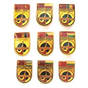 Soviet Space Pins, Badges, Pick from Set, Cosmos, Interkosmos Pin, Vintage collectible badge, Soviet Vintage Pin, Soviet Pin, Made in USSR