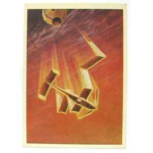 Espaço, Planador em Marte, Cartão Espacial, Impressão Espacial, Arte Espacial, Sokolov, Não Utilizado, Não Assinado, Cartão Postal Soviético Vintage, URSS, 1982