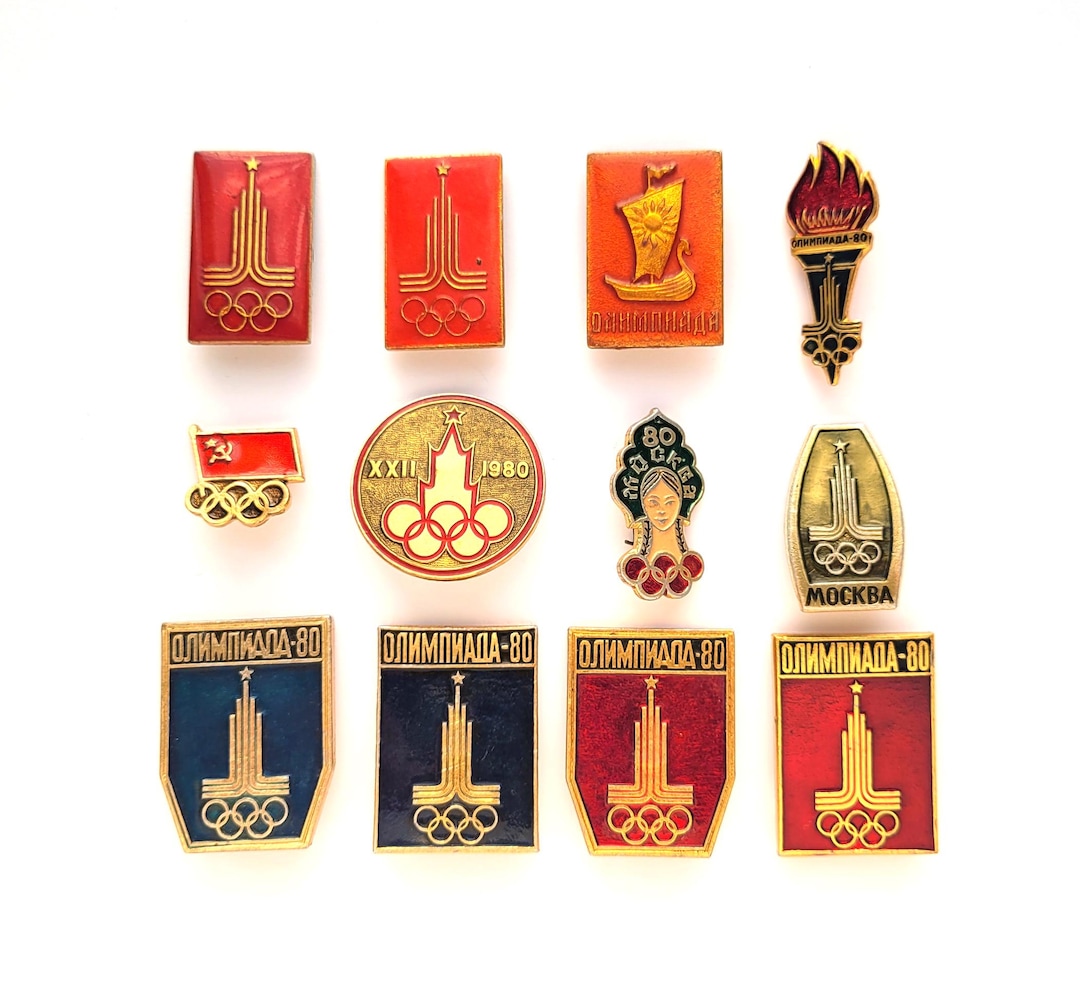 Moscow 1980 Pins, Sign of Olympic Games, Badge, Olympic, Sport