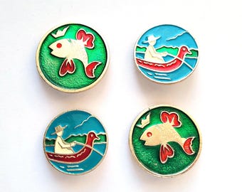 Fischer Pin, Fisch, Abzeichen, Pick from Set, Vintage Sammlerabzeichen, Made in UdSSR, 1980er Jahre
