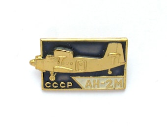 SALE, Aircraft AN 2M, Soviet badge, Plane, Vintage collectible badge, Aviation, Soviet Vintage Pin, USSR, 1980s