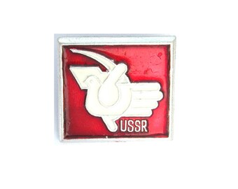 Peace, Soviet Pin, Badge, White Dove, Industry, Rare Vintage collectible badge, Soviet Pin, USSR, 80s