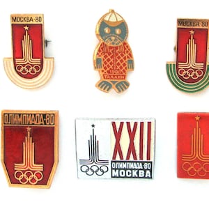 Patch Brodé Fait Main Pour Les Jeux Olympiques De Moscou 1980 - Vintage - Occasion