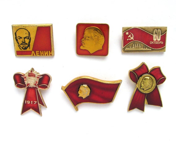 Soviet Badges, Pick from Set, Communism, October … - image 1
