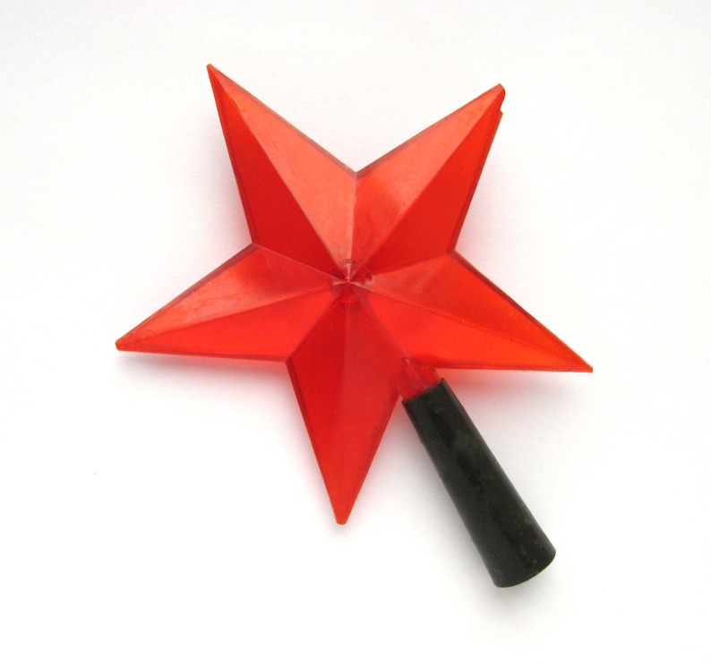 Red Star Christmas Tree Top Plastic Soviet Christmas Tree Decoration Tree Topper Christmas Decor Ussr Soviet Union 1970s