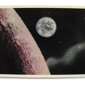 Espacio, tarjeta espacial, impresión espacial, arte espacial, Viktorov, espacio, zona 5, sin usar, sin firmar, postal soviética antigua, URSS, 1971